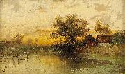 Walter Moras Seenlandschaft Sweden oil painting artist